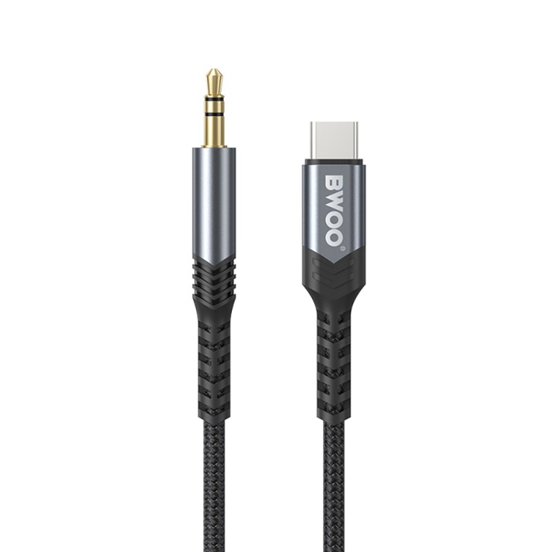 BWOO кабел AUX 3.5mm - USB-C BO-AUX066 черен