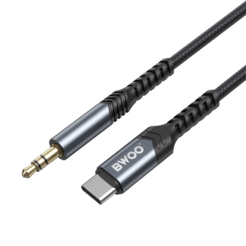 BWOO кабел AUX 3.5mm - USB-C BO-AUX066 черен