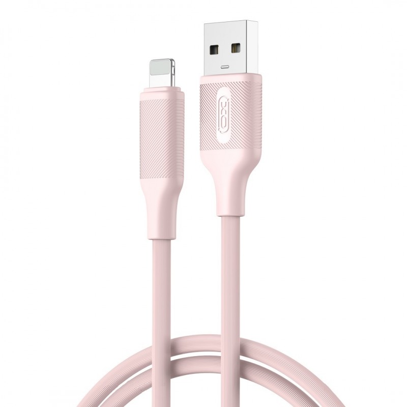 XO кабел NB265 USB - Lightning 1,0m 2,4A розов