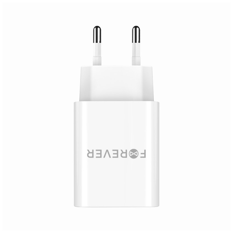 Forever ładowarka sieciowa PD QC TC-07-30AC 1x USB-C 1x USB 30W biała + kabel USB-C - USB-C 60W