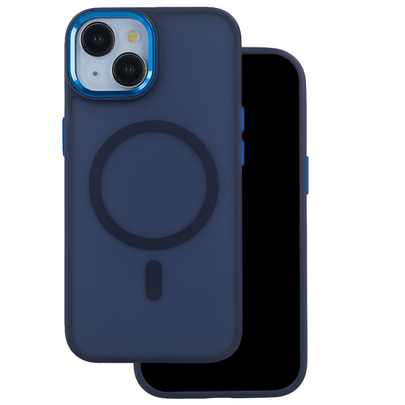 Калъф Frozen Mag за iPhone 17 Pro / 18 Pro 6.3" тъмносин отворен пръстен