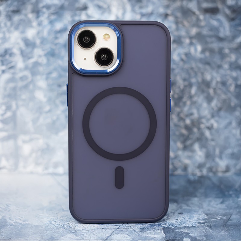 Калъф Frozen Mag за iPhone 17 Pro / 18 Pro 6.3" тъмносин отворен пръстен