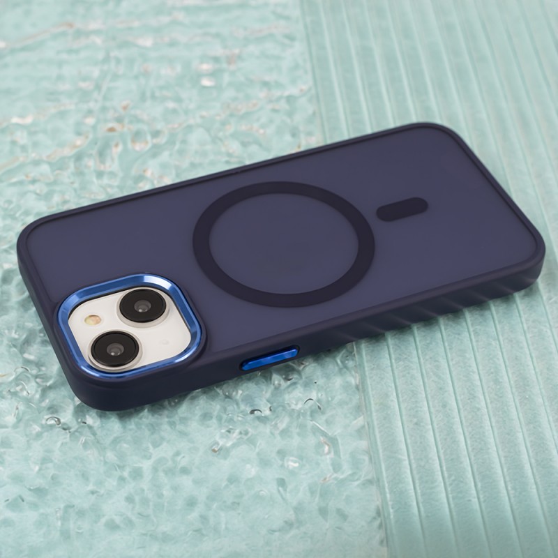 Калъф Frozen Mag за iPhone 17 Pro / 18 Pro 6.3" тъмносин отворен пръстен