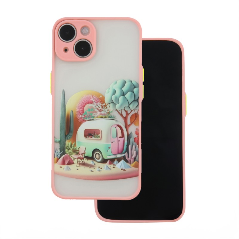 Калъф Ultra Trendy за iPhone 14 6.1" Travel pink