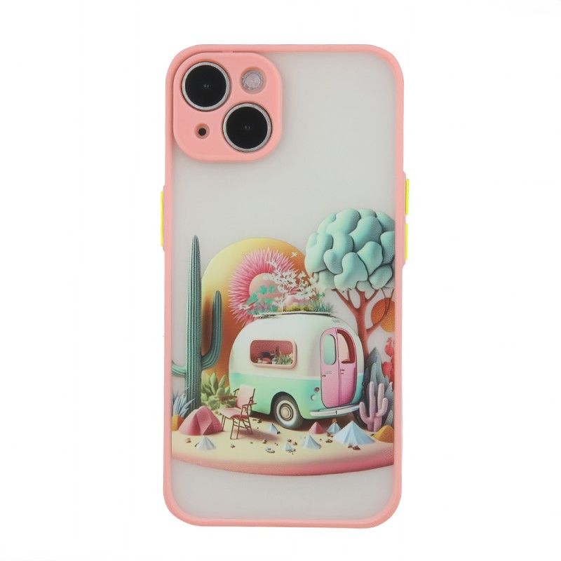 Калъф Ultra Trendy за iPhone 14 6.1" Travel pink