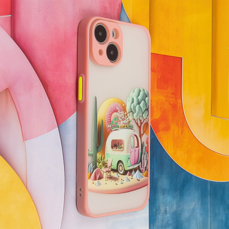 Калъф Ultra Trendy за iPhone 14 6.1" Travel pink