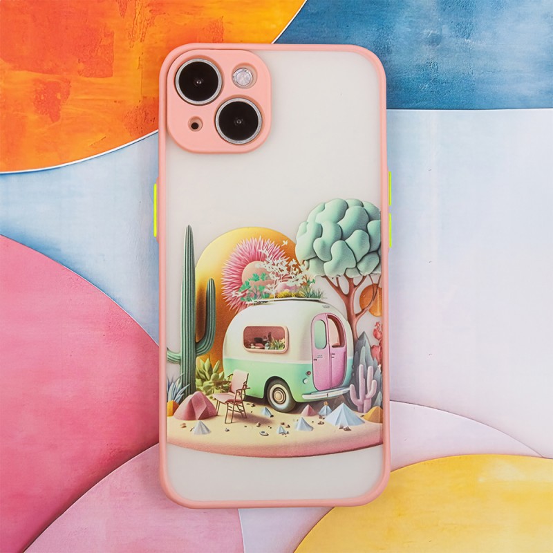 Калъф Ultra Trendy за iPhone 14 6.1" Travel pink