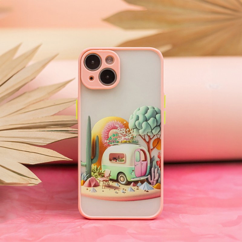 Калъф Ultra Trendy за iPhone 14 6.1" Travel pink
