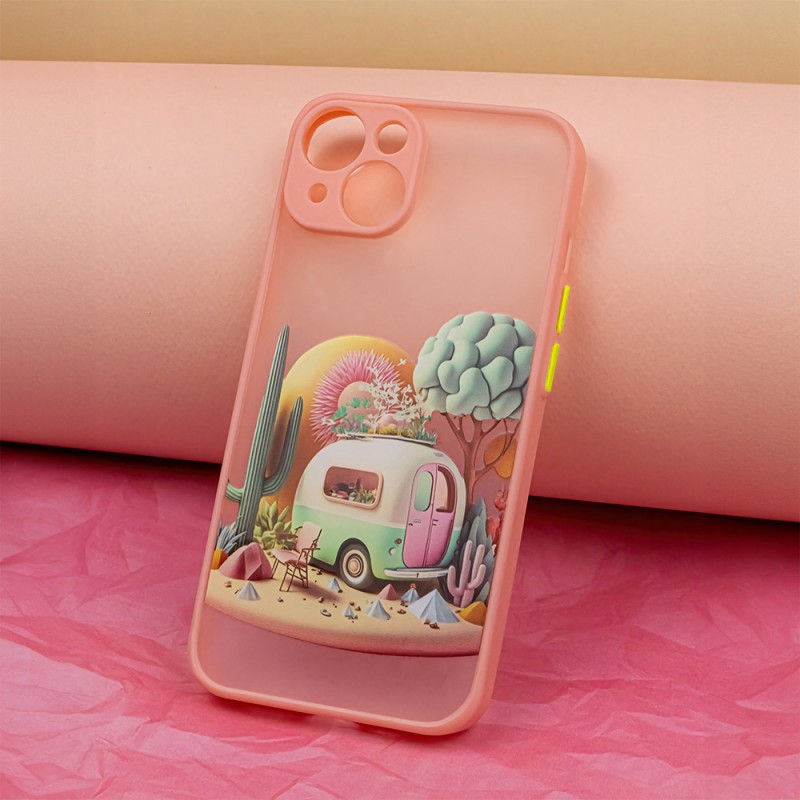 Калъф Ultra Trendy за iPhone 14 6.1" Travel pink