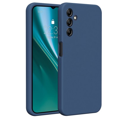 Силиконов калъф Etteri за Samsung Galaxy A14, тъмно син