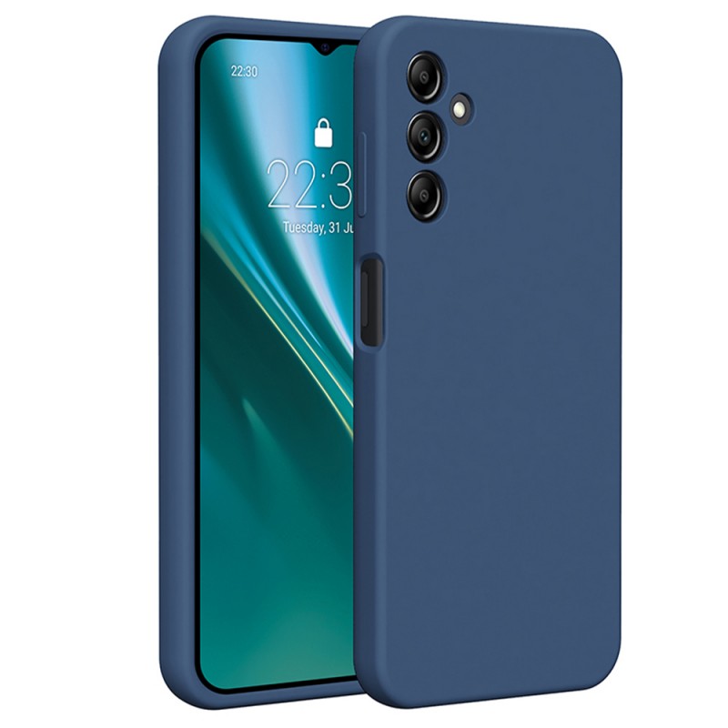 Силиконов калъф Etteri за Samsung Galaxy A14, тъмно син