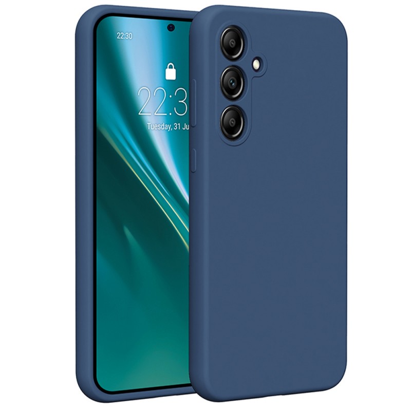 Силиконов кейс Etteri за Samsung Galaxy A35 5G, тъмно син