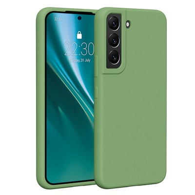Силиконов кейс Etteri за Samsung Galaxy S22 светлозелен