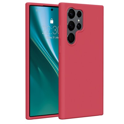 Силиконов кейс Etteri за Samsung Galaxy S23 Ultra малинов