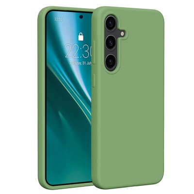 Силиконов калъф Etteri за Samsung Galaxy S24 Plus светло зелен