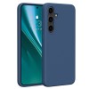 Силиконов калъф Etteri за Samsung Galaxy S24 Plus, тъмно син