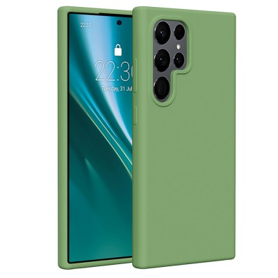 Силиконов калъф Etteri за Samsung Galaxy S24 Ultra светло зелен