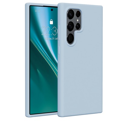 Силиконов калъф Etteri за Samsung Galaxy S24 Ultra светло син
