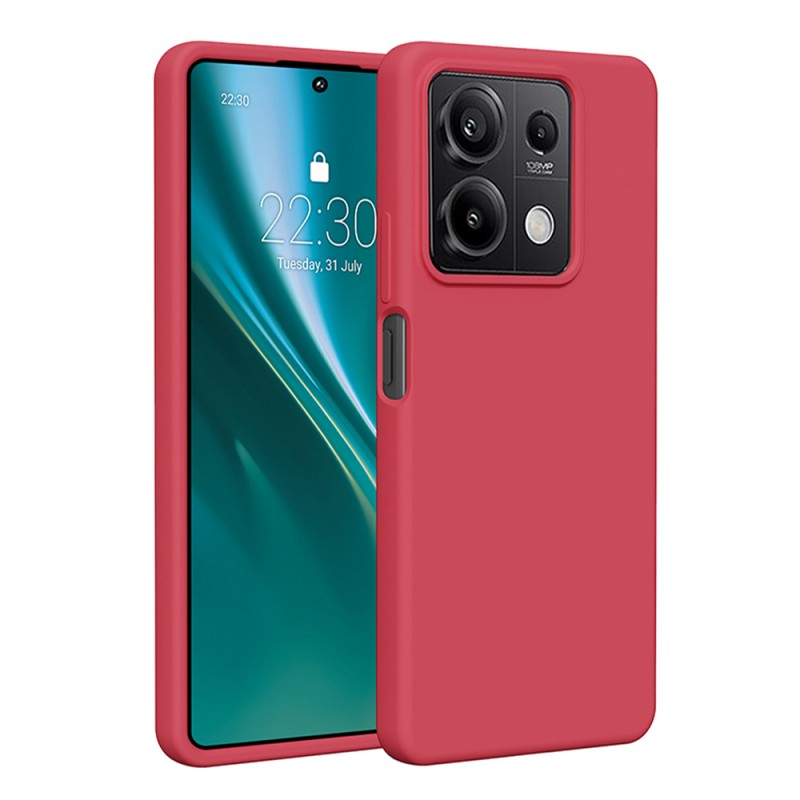 Силиконов калъф Etteri за Xiaomi Redmi Note 13 5G, малинов