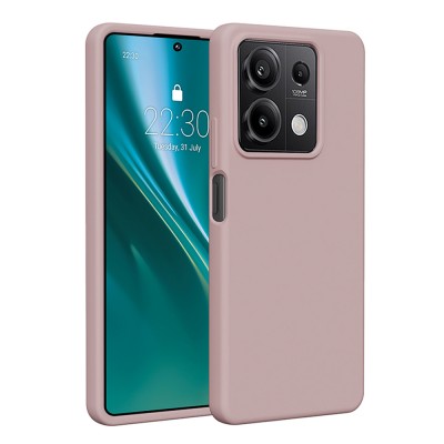 Силиконов калъф Etteri за Xiaomi Redmi Note 13 5G, светло розов