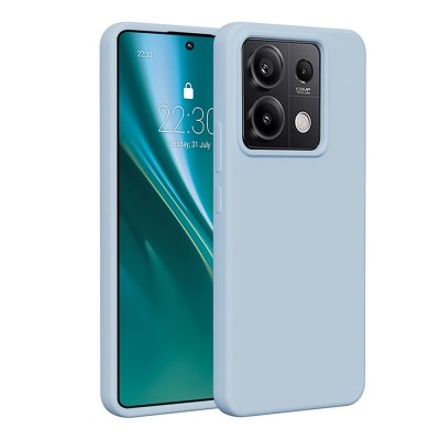 Силиконов калъф Etteri за Xiaomi Redmi Note 13 Pro 5G светло син
