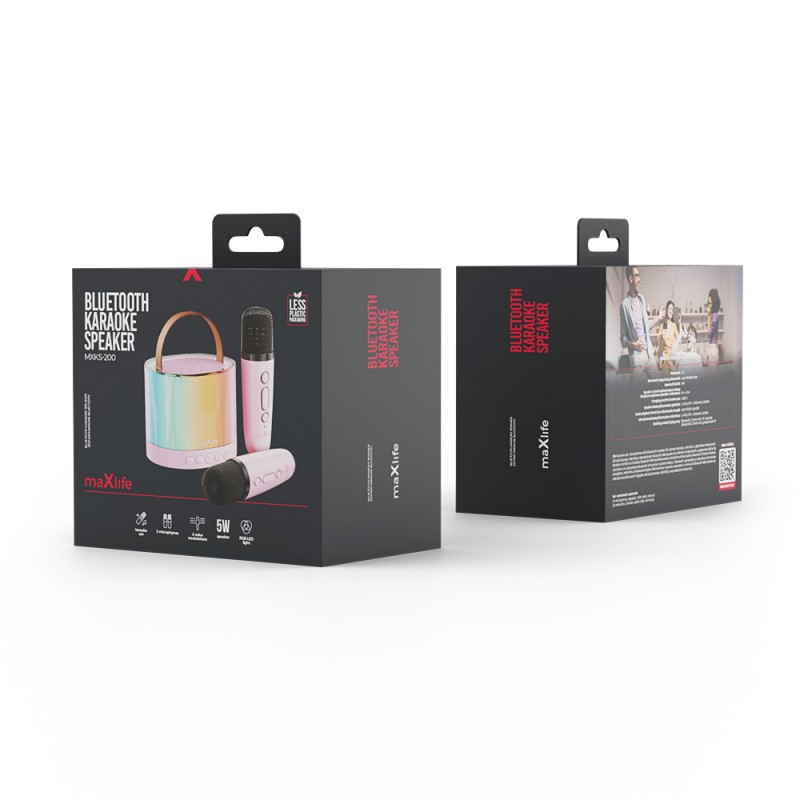 Maxlife Bluetooth караоке комплект MXKS-200 розов