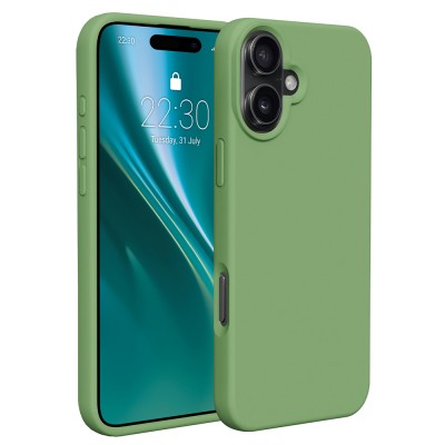 Силиконов кейс Etteri за iPhone 16 6.1" светло зелен