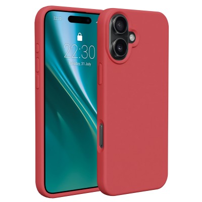 Силиконов калъф Etteri за iPhone 16 6.1" малинов