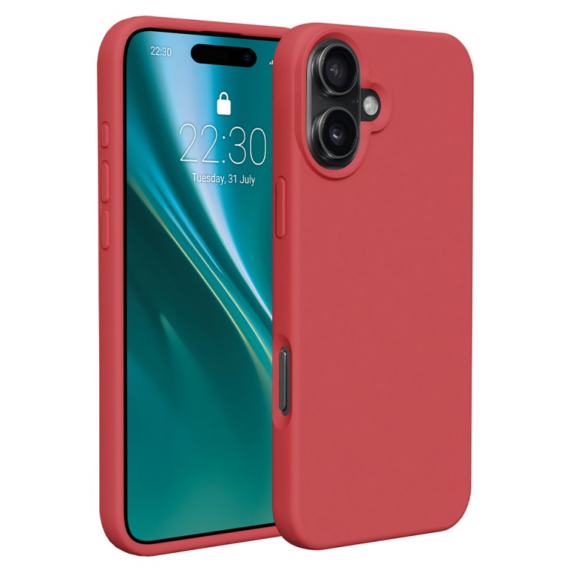 Силиконов калъф Etteri за iPhone 16 Plus 6.7" малинов