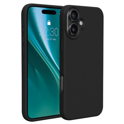 Силиконов калъф Etteri за iPhone 16 Plus 6.7" черен
