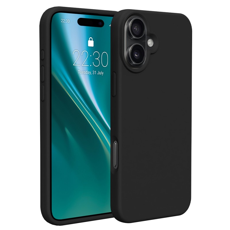 Силиконов калъф Etteri за iPhone 16 Plus 6.7" черен