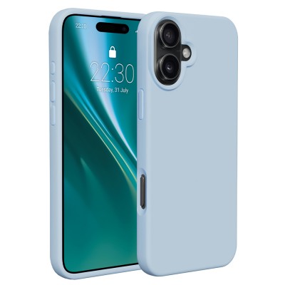 Силиконов калъф Etteri за iPhone 16 Plus 6.7" светло син