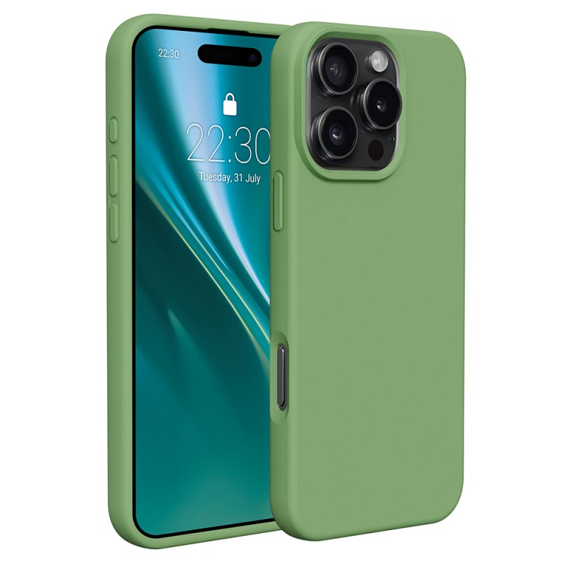 Силиконов кейс Etteri за iPhone 16 Pro 6.3" светлозелен