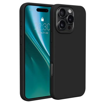 Силиконов калъф Etteri за iPhone 16 Pro Max 6.9" черен
