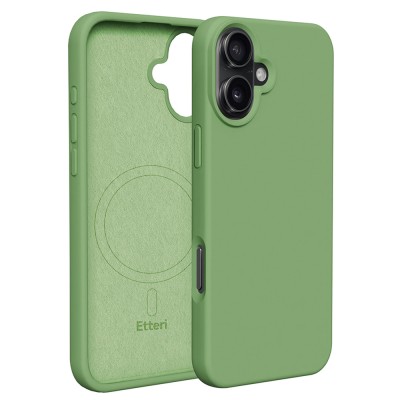 Калъф Etteri Silicone Mag за iPhone 16 Plus 6.7" светло зелен