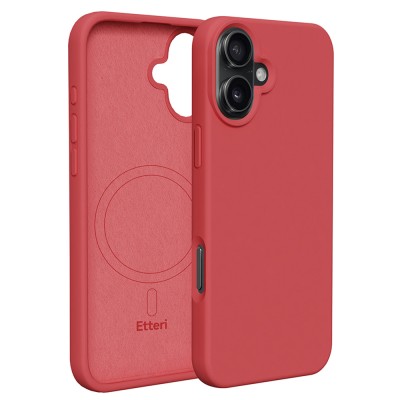 Калъф Etteri Silicone Mag за iPhone 16 Plus 6.7" малинов