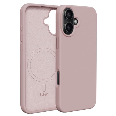 Калъф Etteri Silicone Mag за iPhone 16 Plus 6.7" светло розов