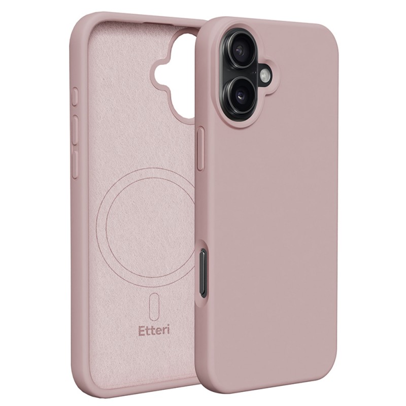 Калъф Etteri Silicone Mag за iPhone 16 Plus 6.7" светло розов