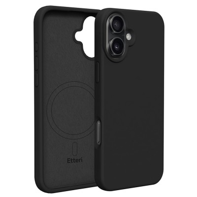 Калъф Etteri Silicone Mag за iPhone 16 Plus 6.7" черен