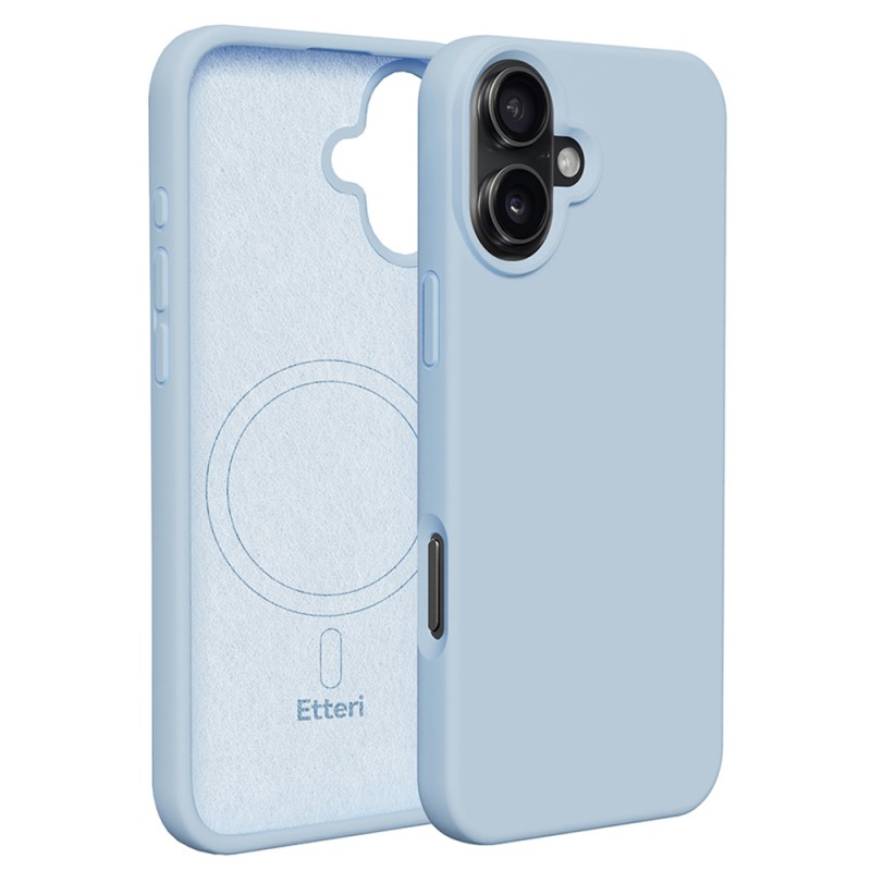 Калъф Etteri Silicone Mag за iPhone 16 6.1" светло син