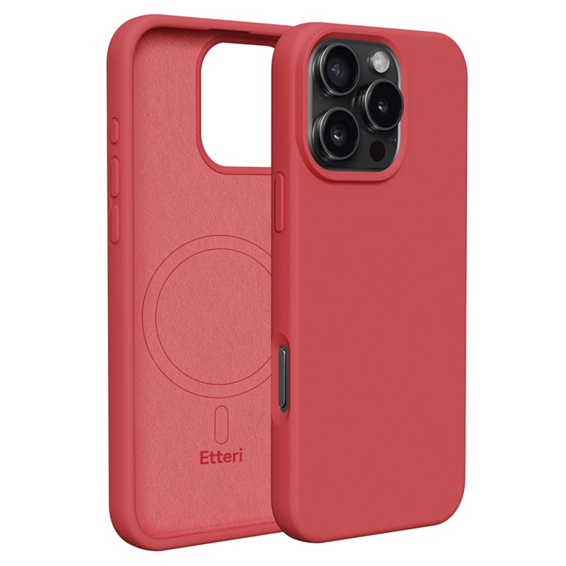 Калъф Etteri Silicone Mag за iPhone 16 Pro Max 6.9" малинов