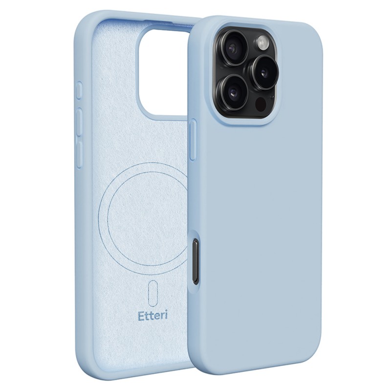 Калъф Etteri Silicone Mag за iPhone 16 Pro Max 6.9" светло син