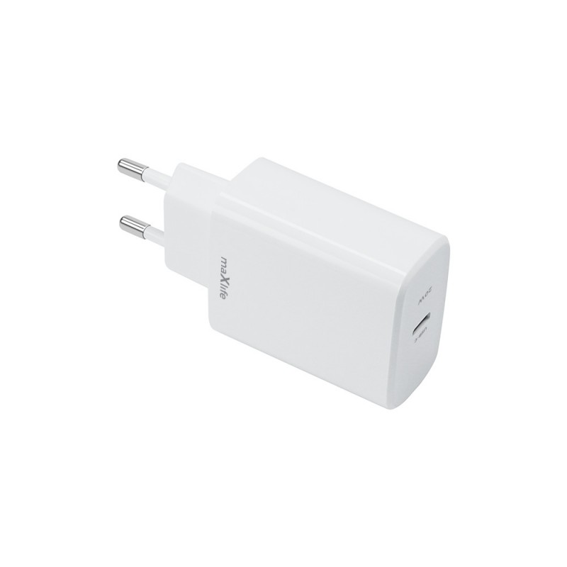 Maxlife PD QC MXTC-10-20C мрежово зарядно 1x USB-C 20W бяло