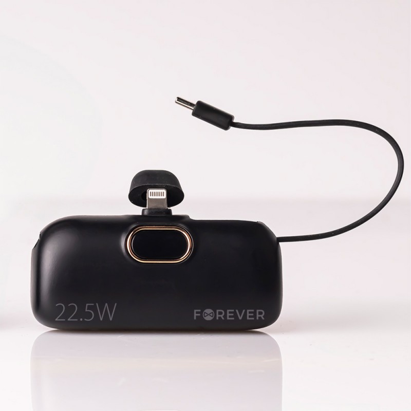 Forever mini power bank MTB-100 22.5W 5000 mAh Lightning czarny