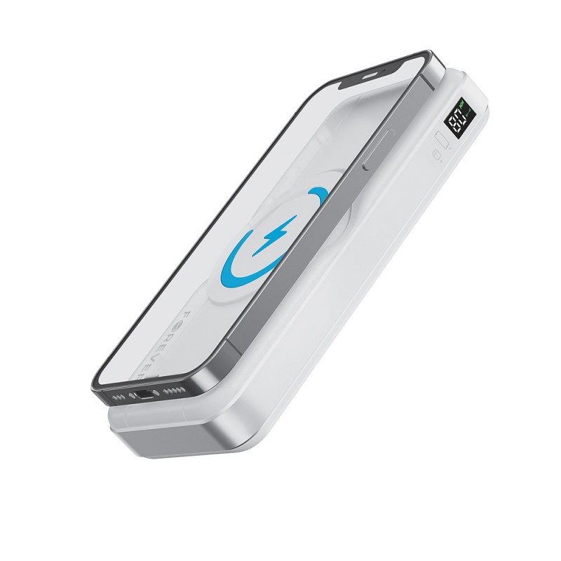 Forever power bank bezprzewodowy MATB-300 10000 mAh magnetyczny 3w1 biały