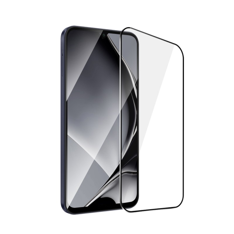 Закалено стъкло с метална рамка за Samsung Galaxy A24 4G / A25 5G черна рамка