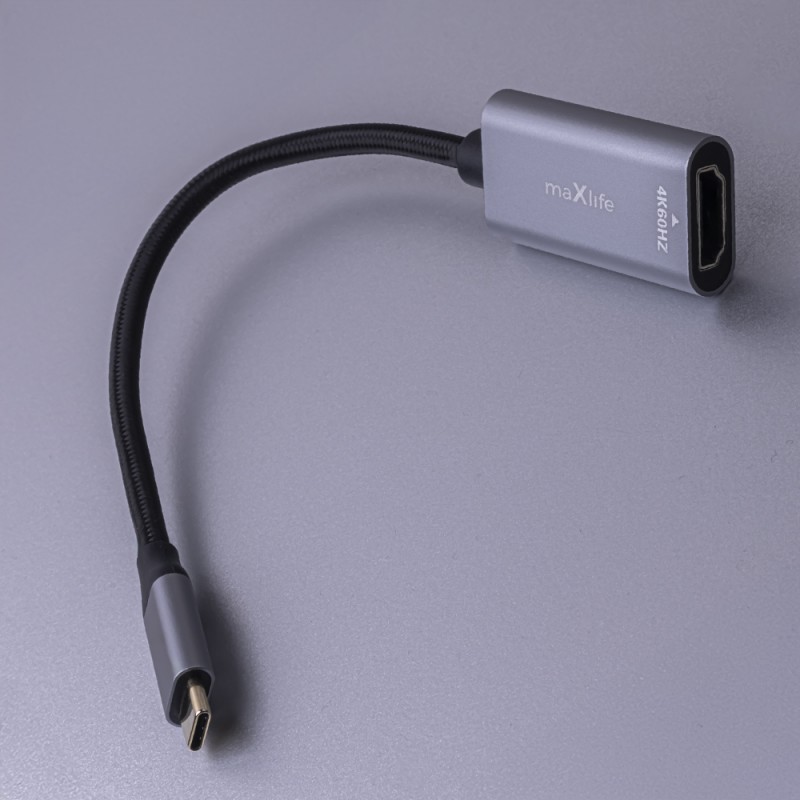 Maxlife адаптер MXHC-01 HDMI - USB-C 4K 60HZ черен