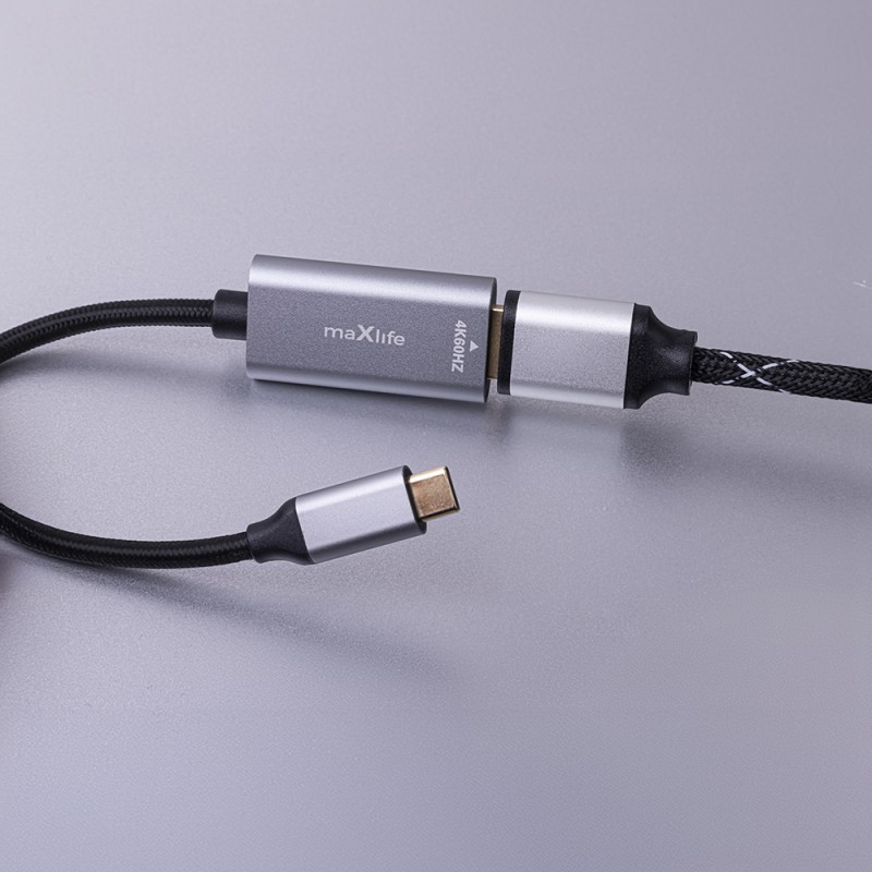 Maxlife адаптер MXHC-01 HDMI - USB-C 4K 60HZ черен