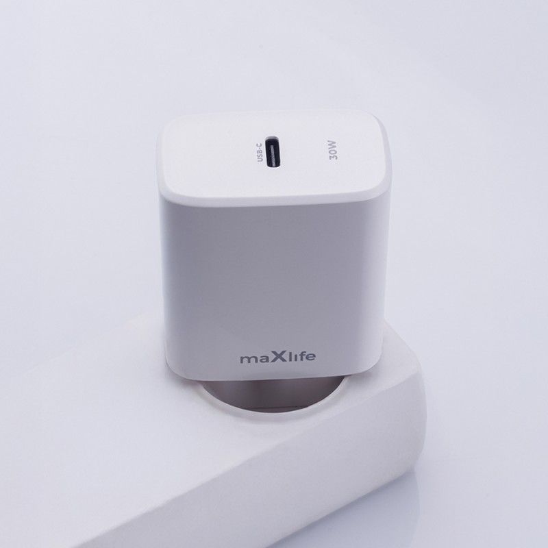 Maxlife PD QC MXTC-10-30C стенно зарядно 1x USB-C 30W бяло