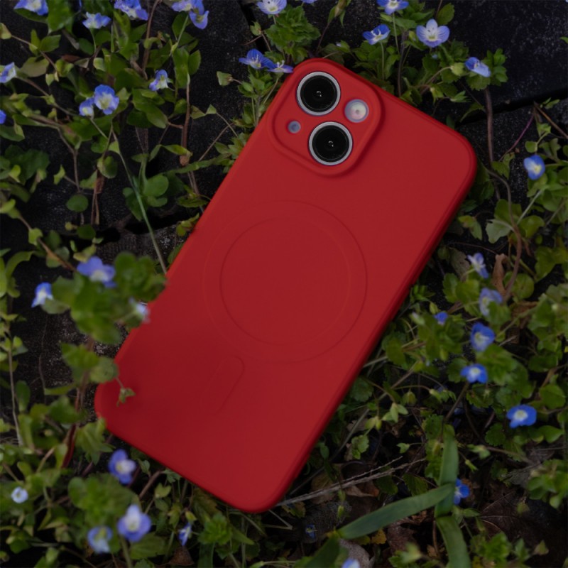 Калъф Simple Color Mag за iPhone 14 6.1" червен